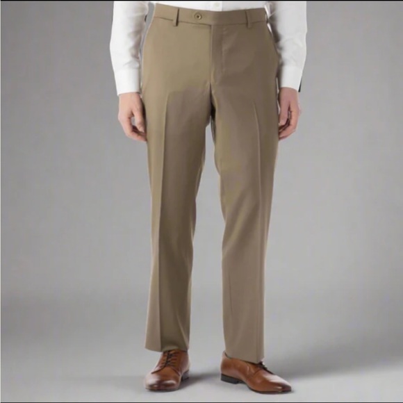 6 east 36 Other - NEW 6 East 36 Loro Piana Tan 100% Extrafine Merino Wool Flat Front Dress Pants